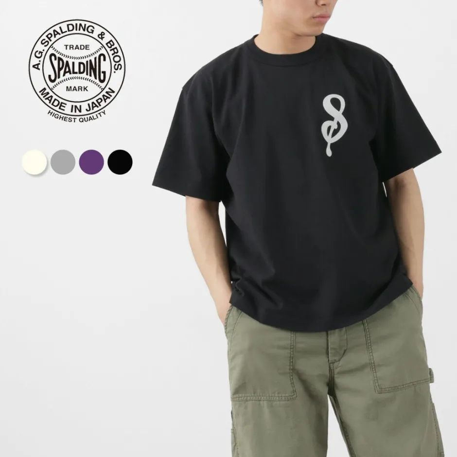 T-Shirts^A.G.SPALDING＆BROS / 14/Jersey Felt Letter Short Sleeve T-Shirt S Logo