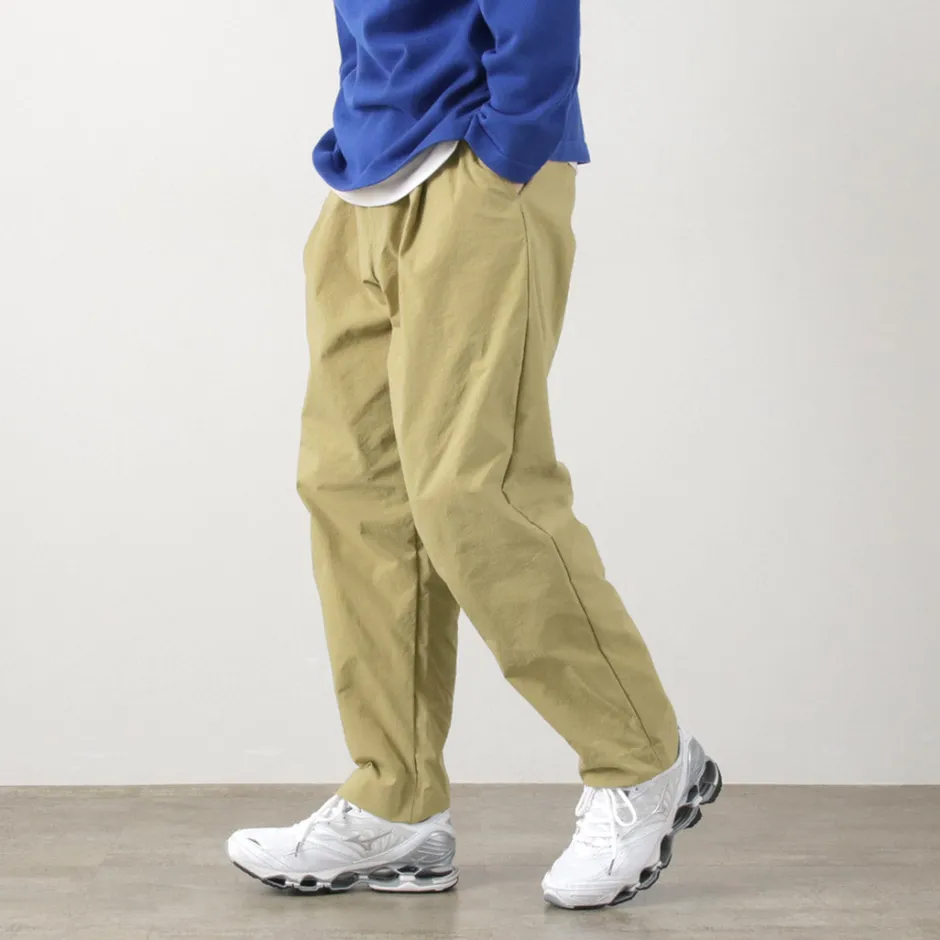 Work Pants & Chinos^AND WANDER / Nylon Chino Tucked Tapered Pants