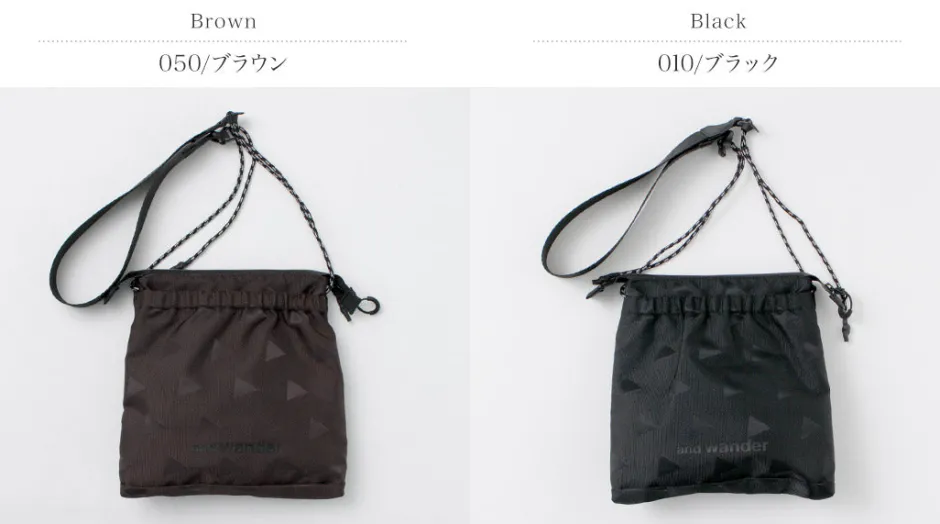 and_wander__triangle_jacquard_sakosh_4.webp Shoulder Bags^AND WANDER / Triangle Jacquard Sakosh