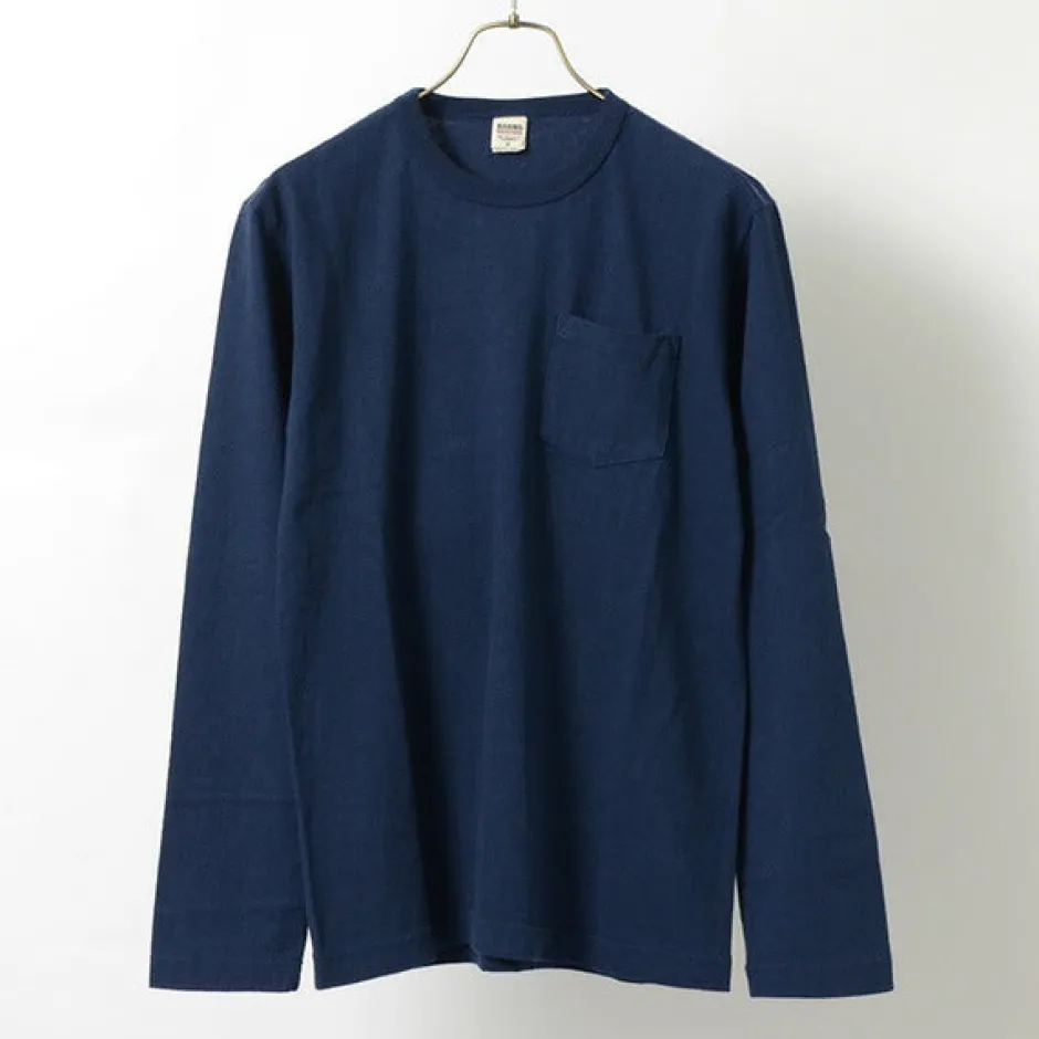 T-Shirts^BARNS / BR-1106 Jersey Crew Neck L/S Pocket T-Shirt