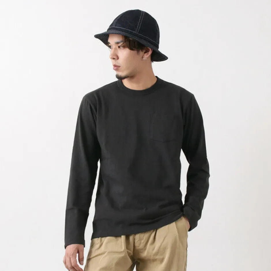T-Shirts^BARNS / BR-1106 Jersey Crew Neck L/S Pocket T-Shirt