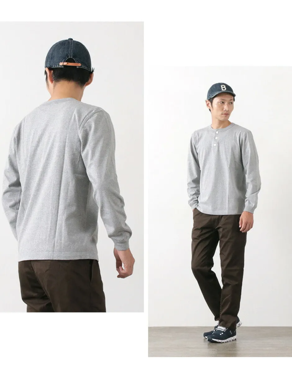 T-Shirts^BARNS / COZUN Knit Vintage Long Sleeve Henry Neck T-Shirt