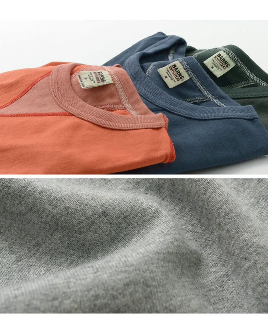 T-Shirts^BARNS / Cozun knitted vintage gusset short sleeve crew neck T-shirt