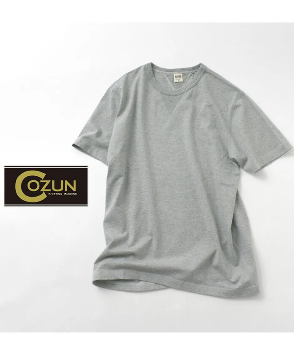 T-Shirts^BARNS / Cozun knitted vintage gusset short sleeve crew neck T-shirt