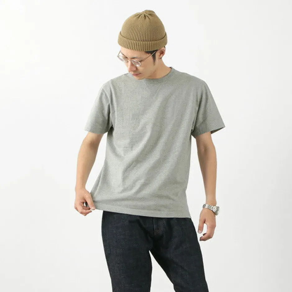 T-Shirts^BARNS / Cozun knitted vintage gusset short sleeve crew neck T-shirt