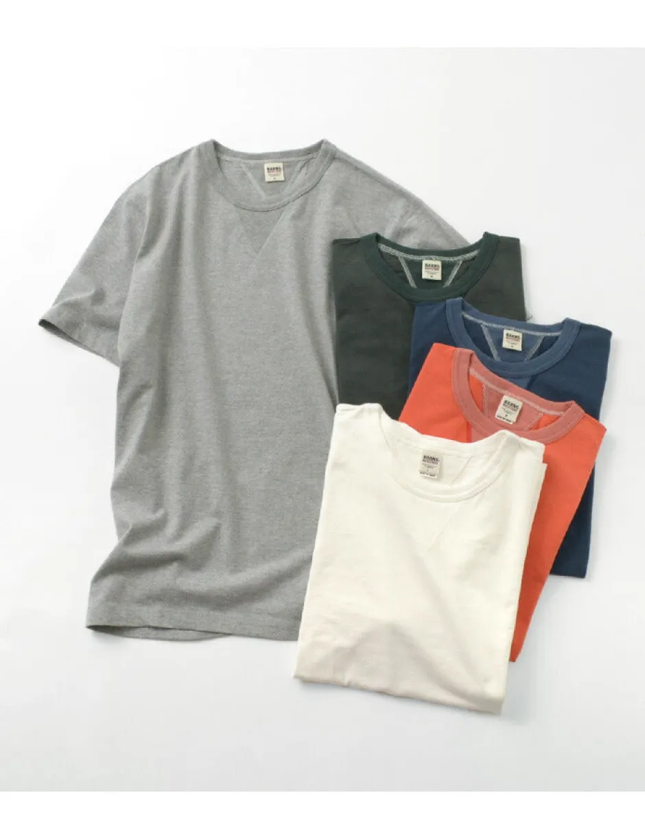 T-Shirts^BARNS / Cozun knitted vintage gusset short sleeve crew neck T-shirt