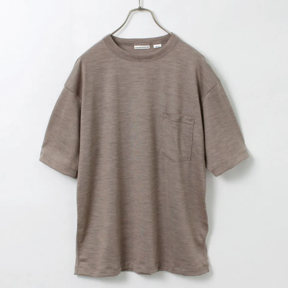 T-Shirts^BURLAP OUTFITTER / Short Sleeve Merino Wool Pocket T-Shirt