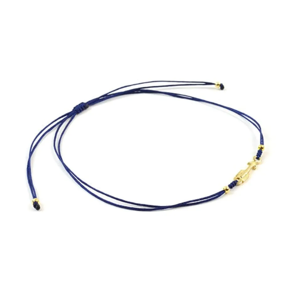 Anklets^CHALISA T.. / Arrow Silver Notched Cord Anklet