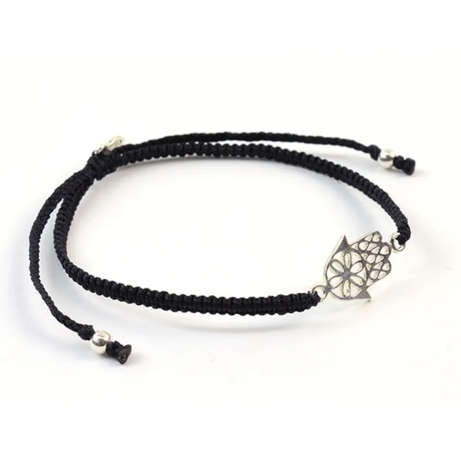 Anklets^CHALISA T.. / Hamsa Hand Knotted Cord Bracelet