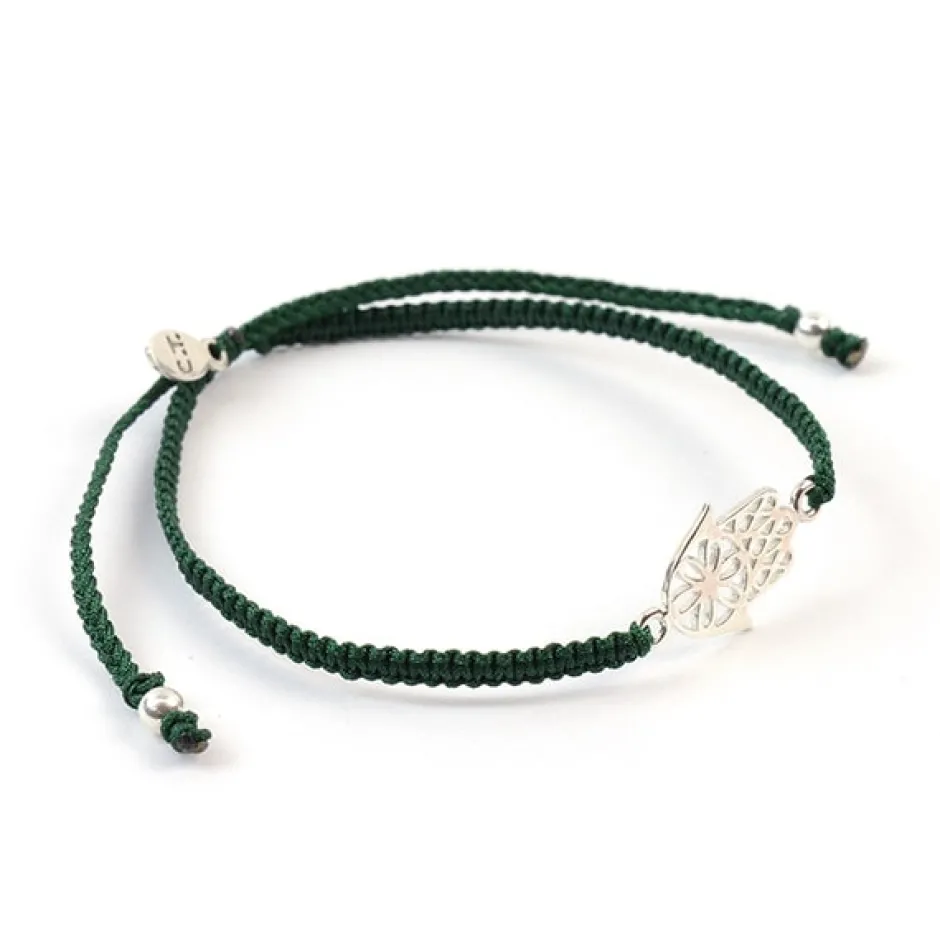 Anklets^CHALISA T.. / Hamsa Hand Knotted Cord Bracelet