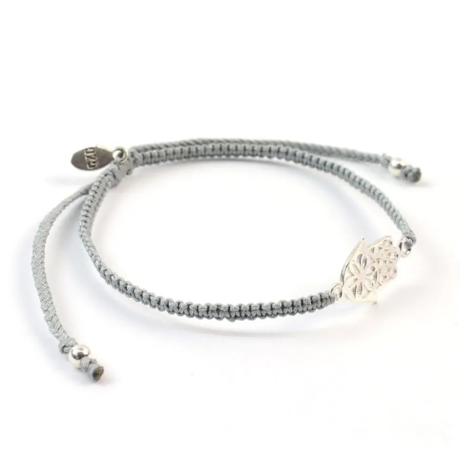 Anklets^CHALISA T.. / Hamsa Hand Knotted Cord Bracelet