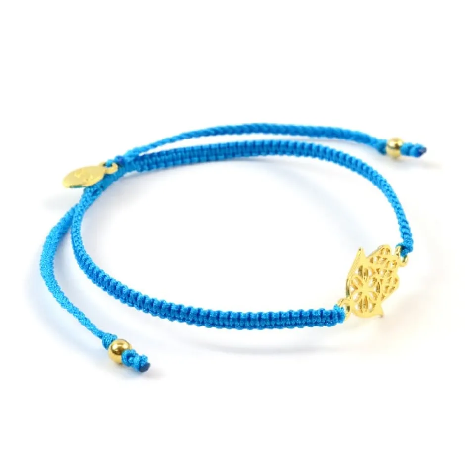 Anklets^CHALISA T.. / Hamsa Hand Knotted Cord Bracelet