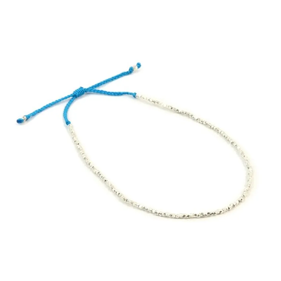 Anklets^CHALISA T.. / Karen Silver Beads Single Cord Anklet