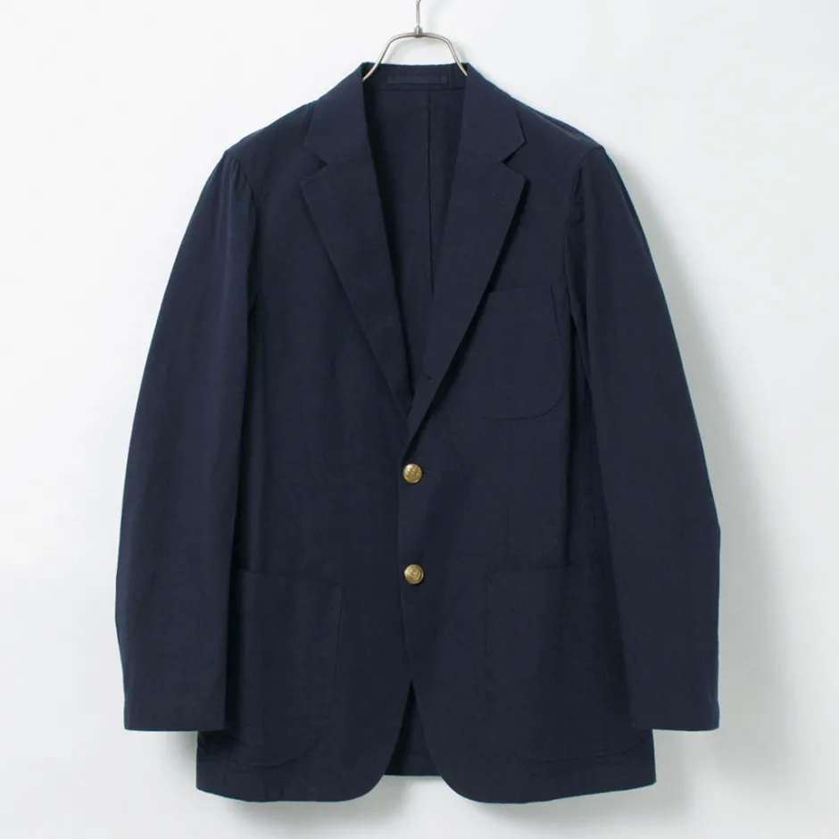 Jackets^D.C.WHITE / Cotton Linen Summer Blazer navy