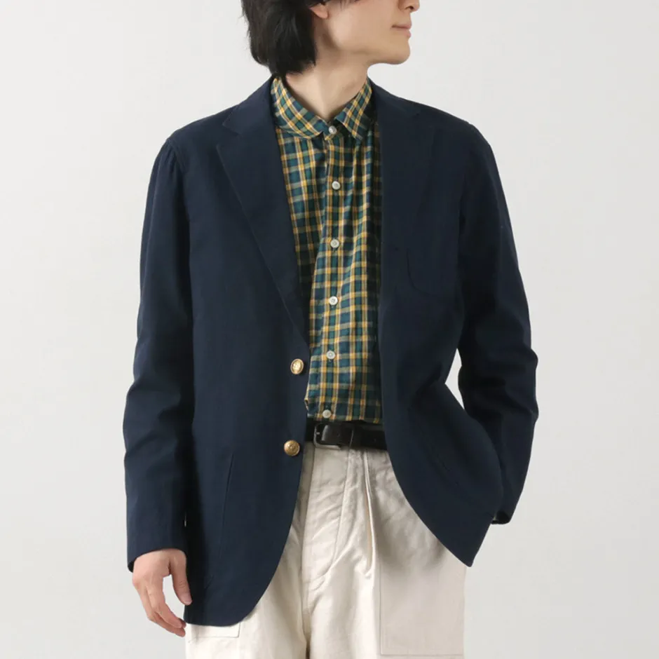 Jackets^D.C.WHITE / Cotton Linen Summer Blazer navy