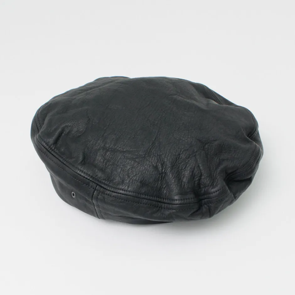 Hats^DECHO / Leather Beret black