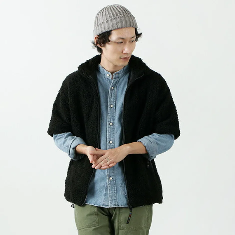 Jackets^FARFIELD ORIGINAL / Jacquard Weave Boa Short Sleeve Fell Jacket