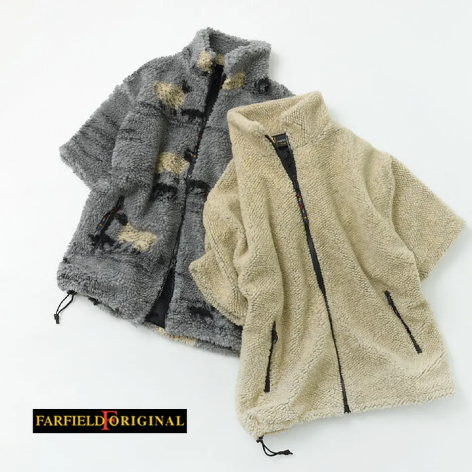 Jackets^FARFIELD ORIGINAL / Jacquard Weave Boa Short Sleeve Fell Jacket