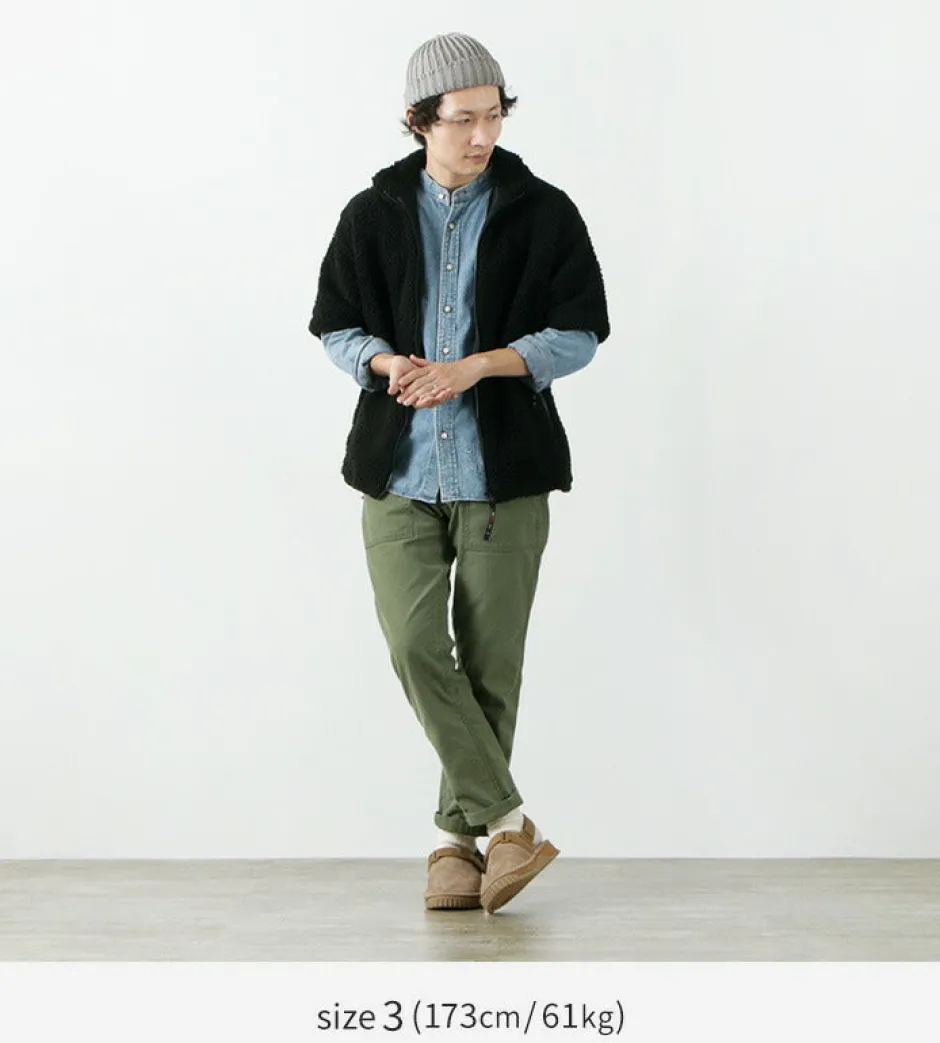 Jackets^FARFIELD ORIGINAL / Jacquard Weave Boa Short Sleeve Fell Jacket