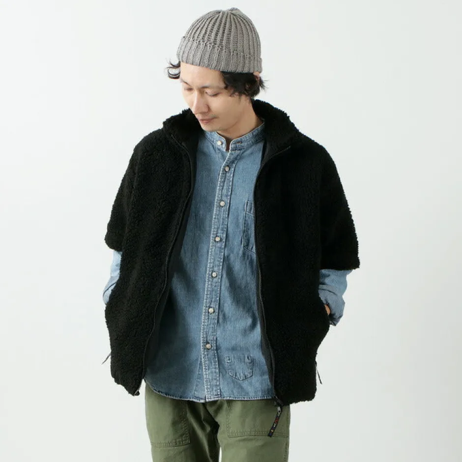 Jackets^FARFIELD ORIGINAL / Jacquard Weave Boa Short Sleeve Fell Jacket