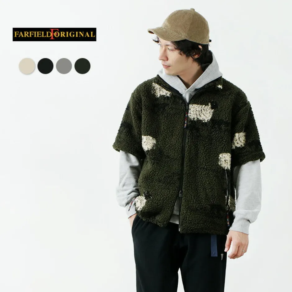 Jackets^FARFIELD ORIGINAL / Jacquard Weave Boa Short Sleeve Fell Jacket