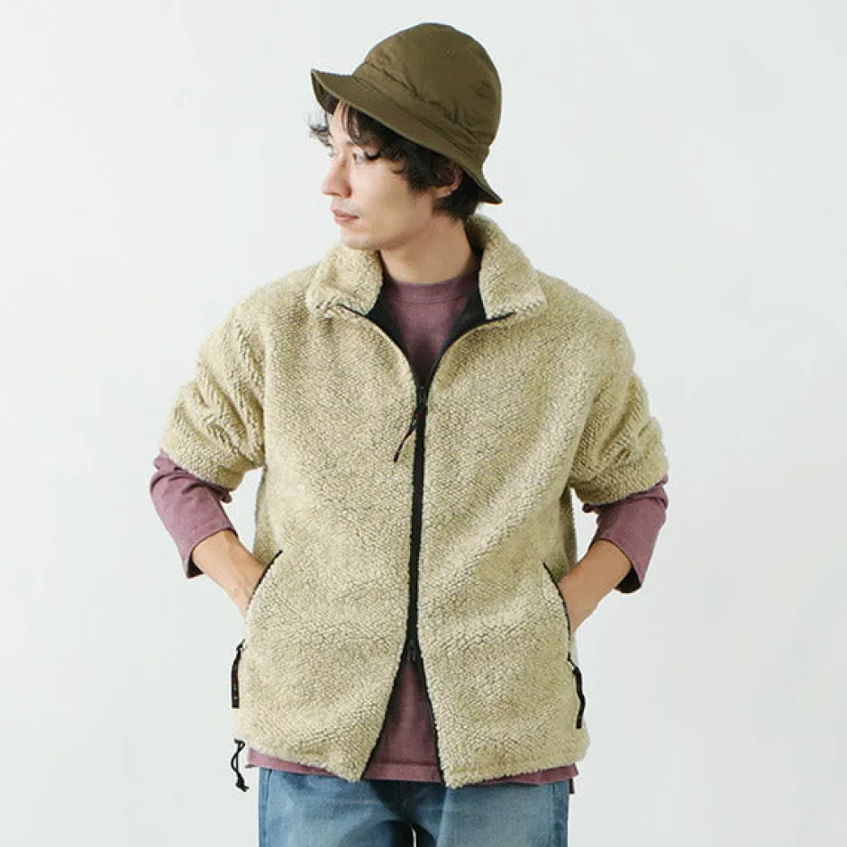Jackets^FARFIELD ORIGINAL / Jacquard Weave Boa Short Sleeve Fell Jacket