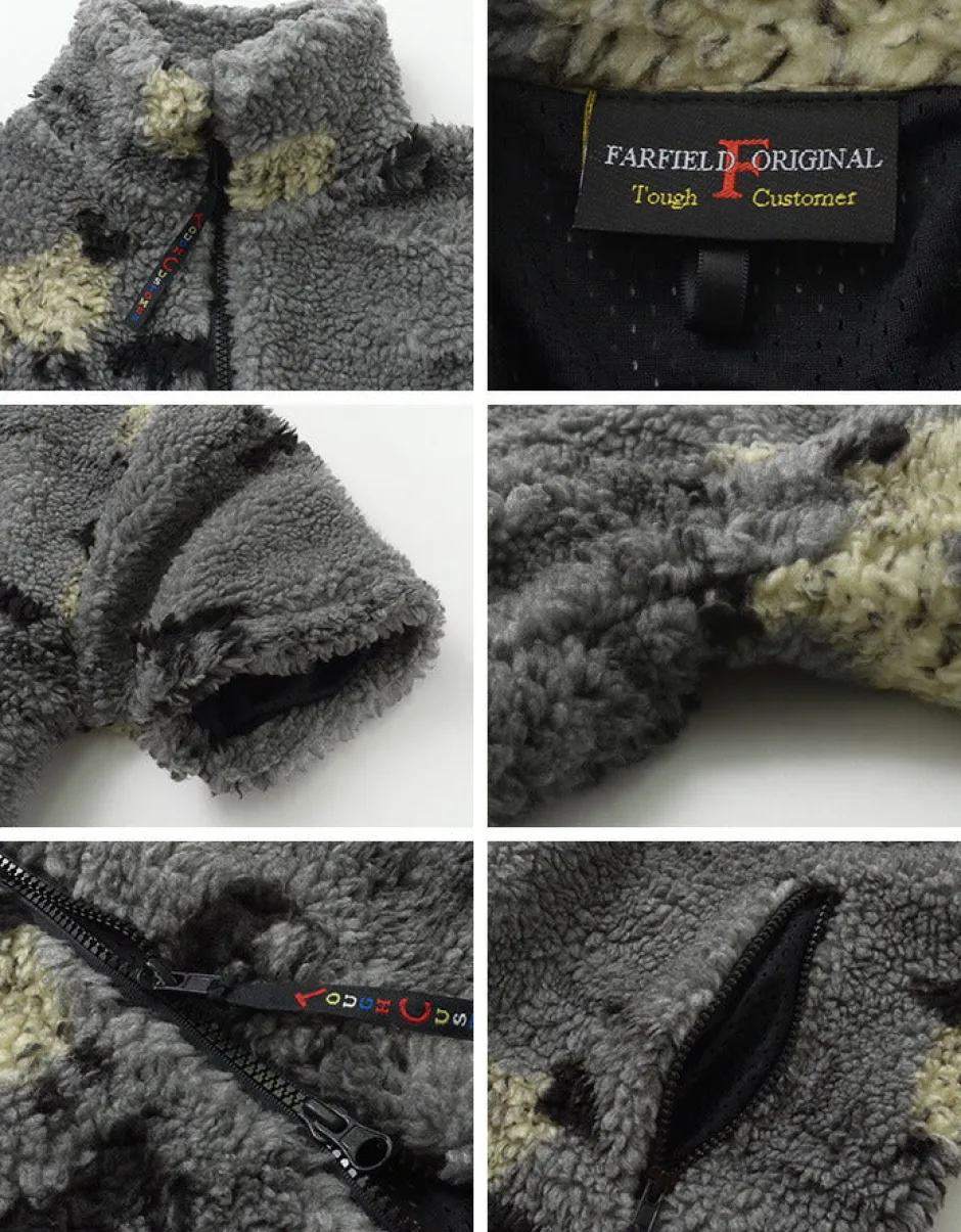 Jackets^FARFIELD ORIGINAL / Jacquard Weave Boa Short Sleeve Fell Jacket