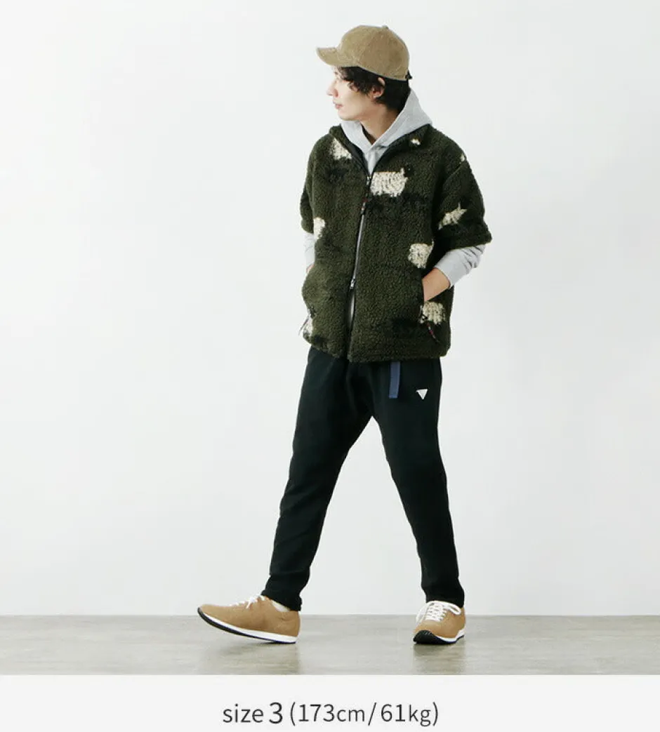Jackets^FARFIELD ORIGINAL / Jacquard Weave Boa Short Sleeve Fell Jacket