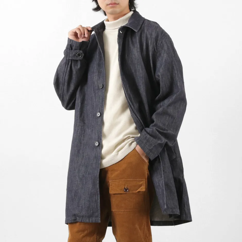 Coats^FOB FACTORY / F2437 Denim bask coat one-wash