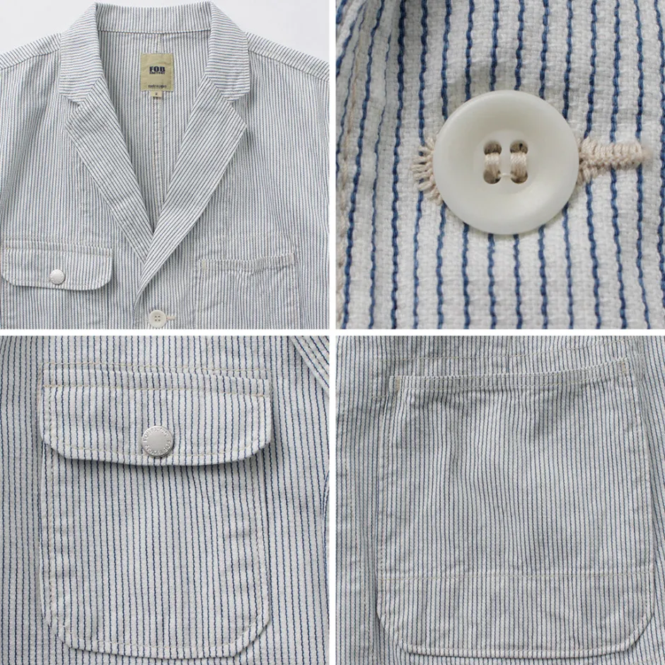 Jackets^FOB FACTORY / F2440 Engineer Cord Lane Jacket white