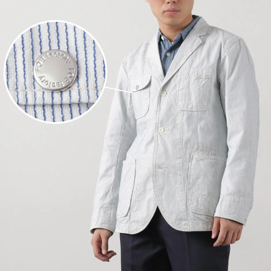 Jackets^FOB FACTORY / F2440 Engineer Cord Lane Jacket white