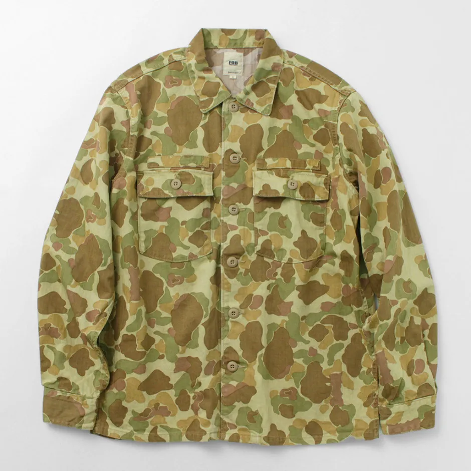 Jackets^FOB FACTORY / F2362 Fatigue shirt jacket camo