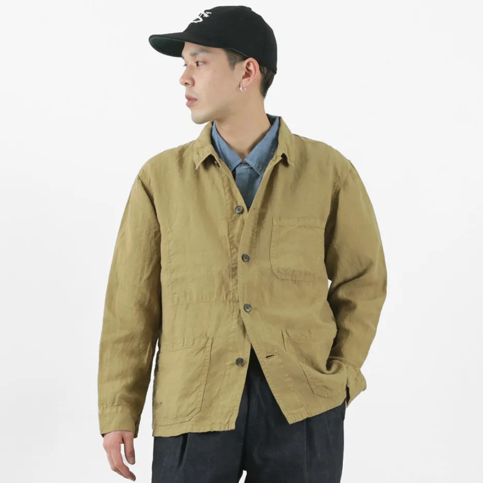 Shirts^FOB FACTORY / F2413 Hemp shirt jacket