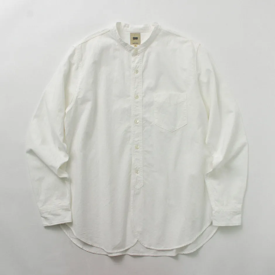 Shirts^FOB FACTORY / F3429 Long sleeve Ox band collar shirt white