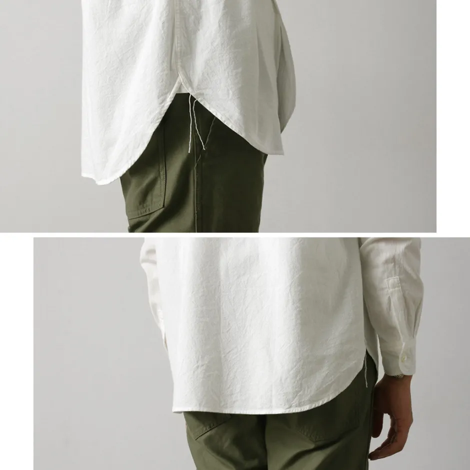 Shirts^FOB FACTORY / F3429 Long sleeve Ox band collar shirt white