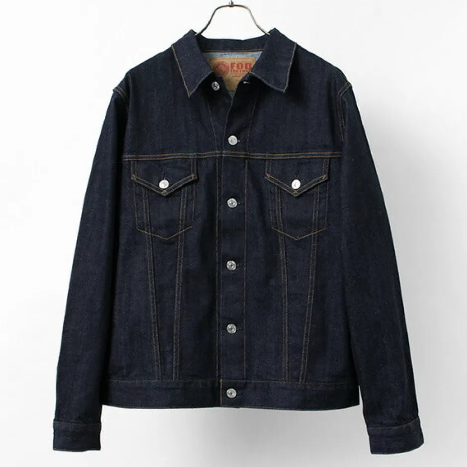 Jackets^FOB FACTORY / F2309 stretch selvage denim jacket one-wash