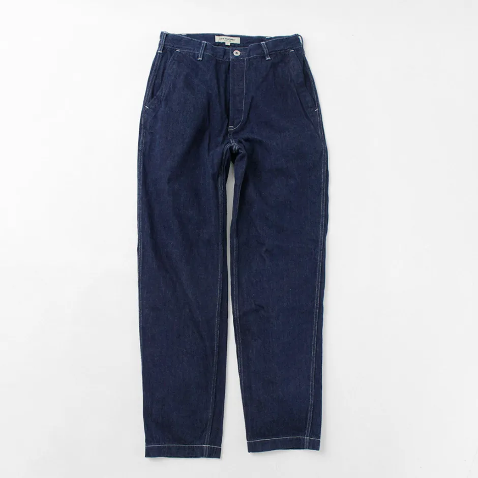 Jeans^FOB FACTORY / F0511 WW2 Denim deck trousers One wash one-wash
