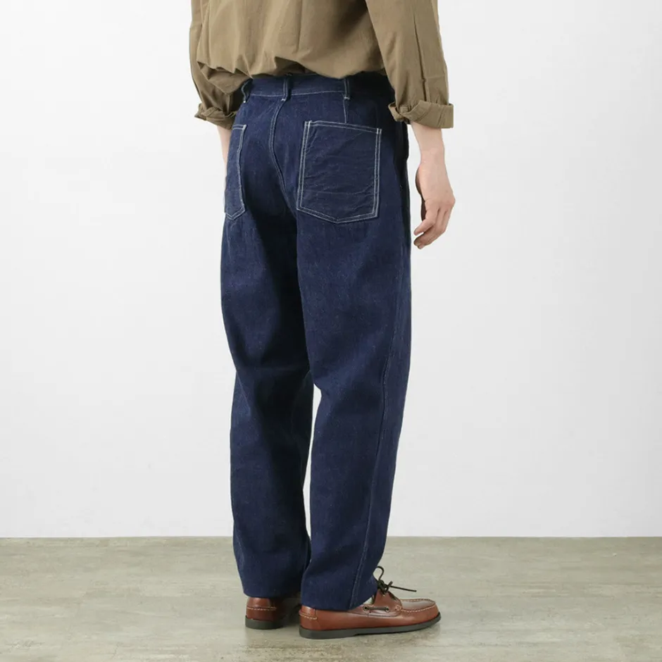 Jeans^FOB FACTORY / F0511 WW2 Denim deck trousers One wash one-wash