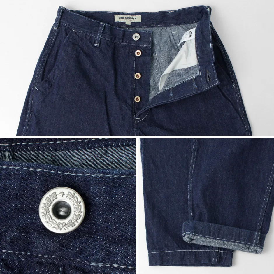 Jeans^FOB FACTORY / F0511 WW2 Denim deck trousers One wash one-wash