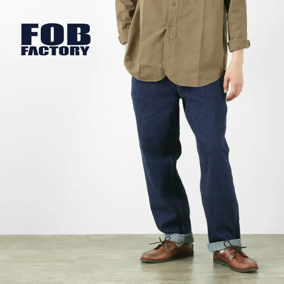 Jeans^FOB FACTORY / F0511 WW2 Denim deck trousers One wash one-wash