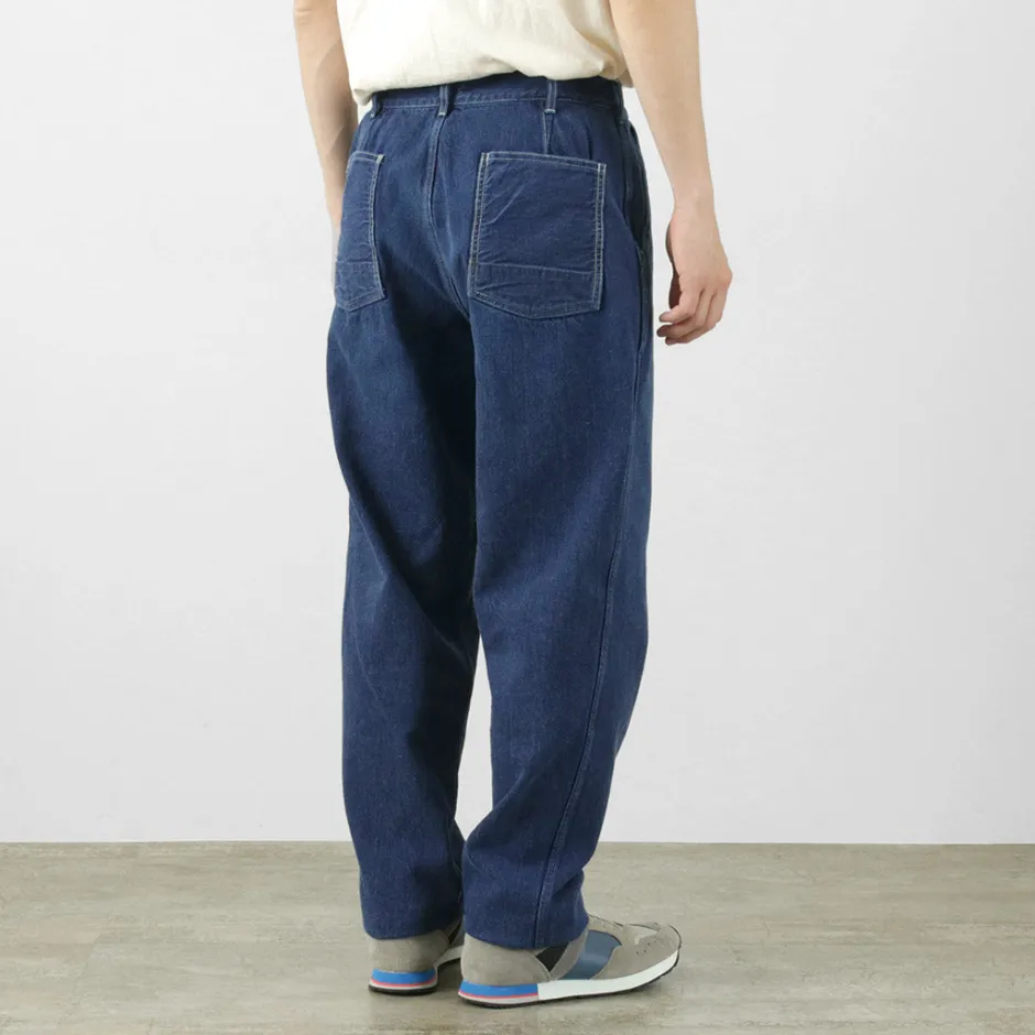 Jeans^FOB FACTORY / F0511 WW2 Denim deck trousers Used finish used-wash