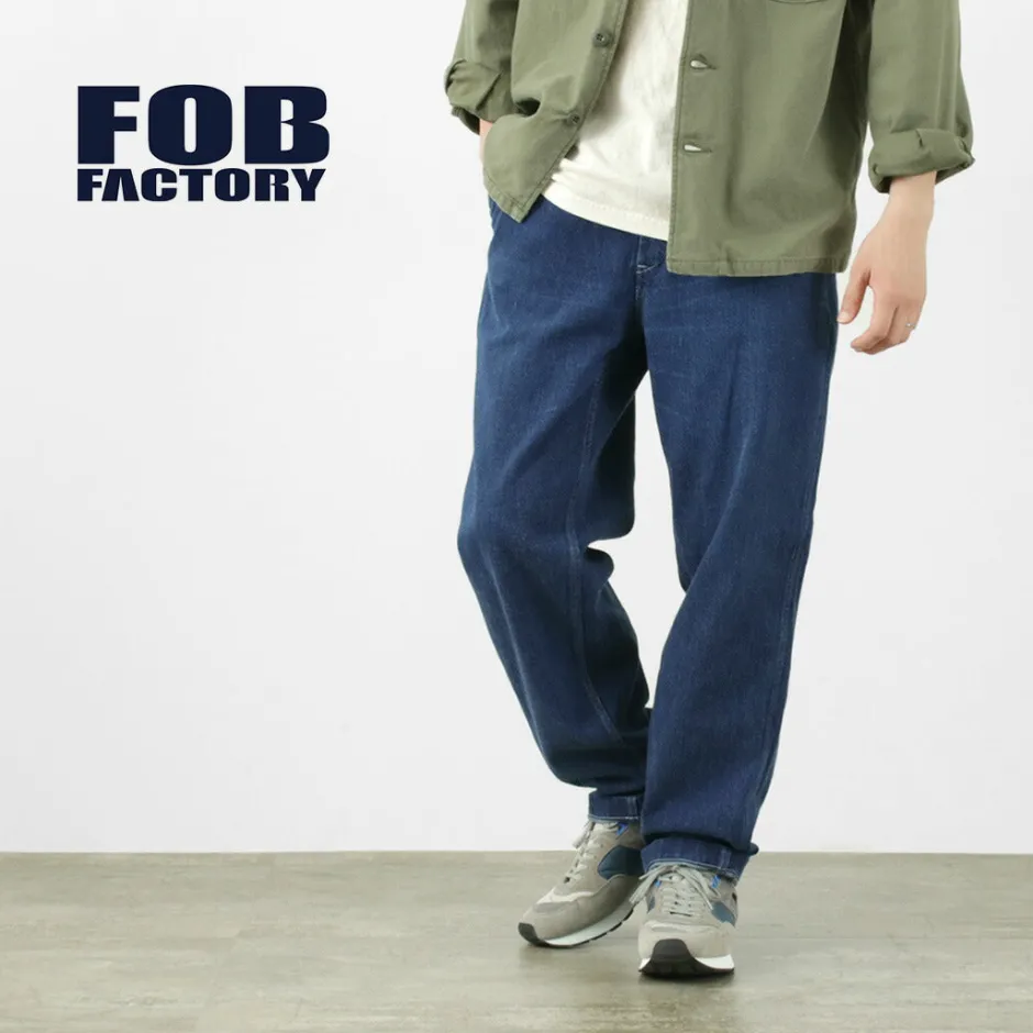 Jeans^FOB FACTORY / F0511 WW2 Denim deck trousers Used finish used-wash