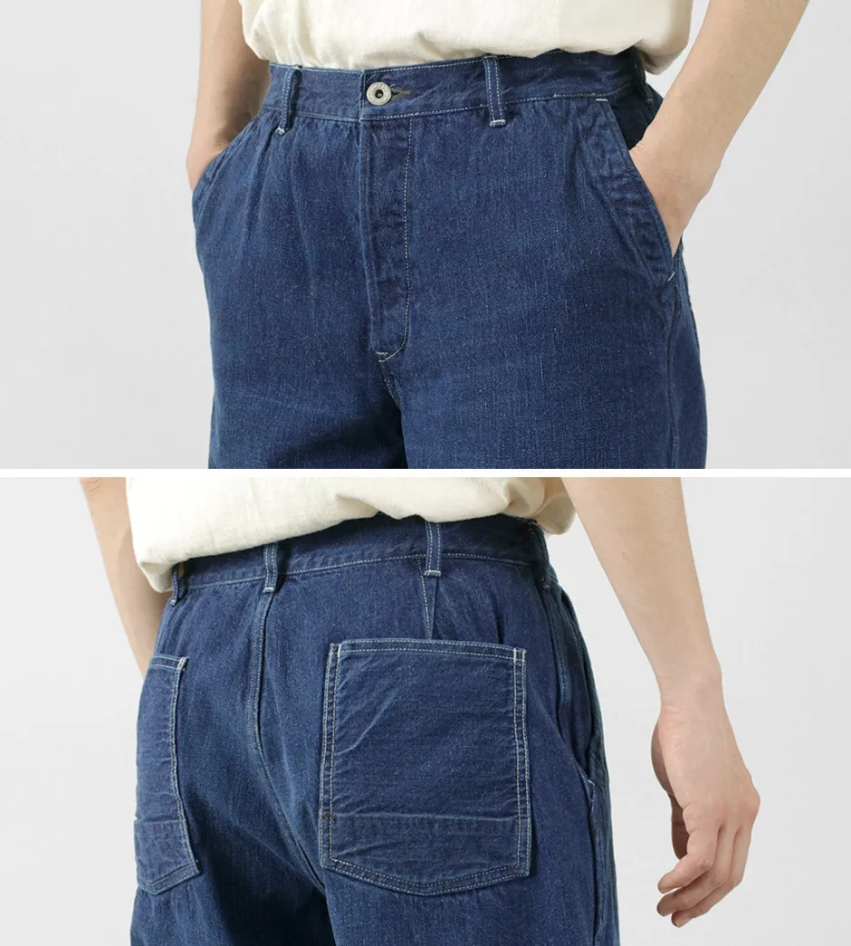 Jeans^FOB FACTORY / F0511 WW2 Denim deck trousers Used finish used-wash