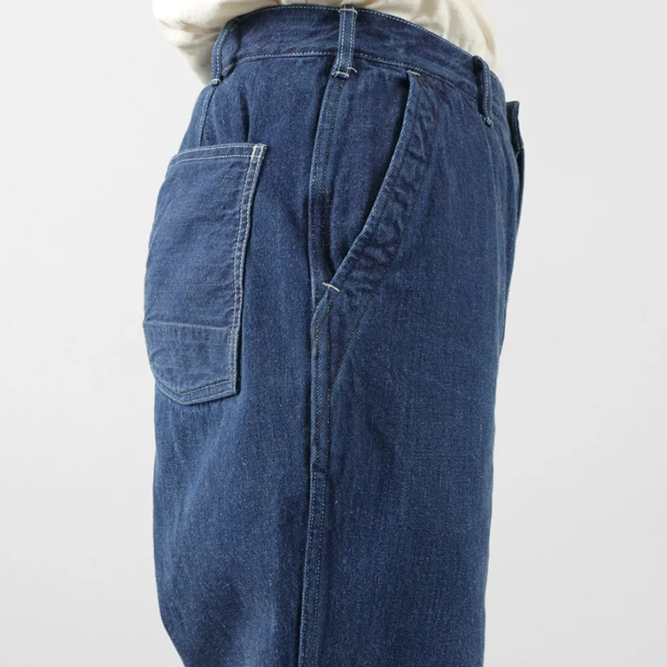 Jeans^FOB FACTORY / F0511 WW2 Denim deck trousers Used finish used-wash
