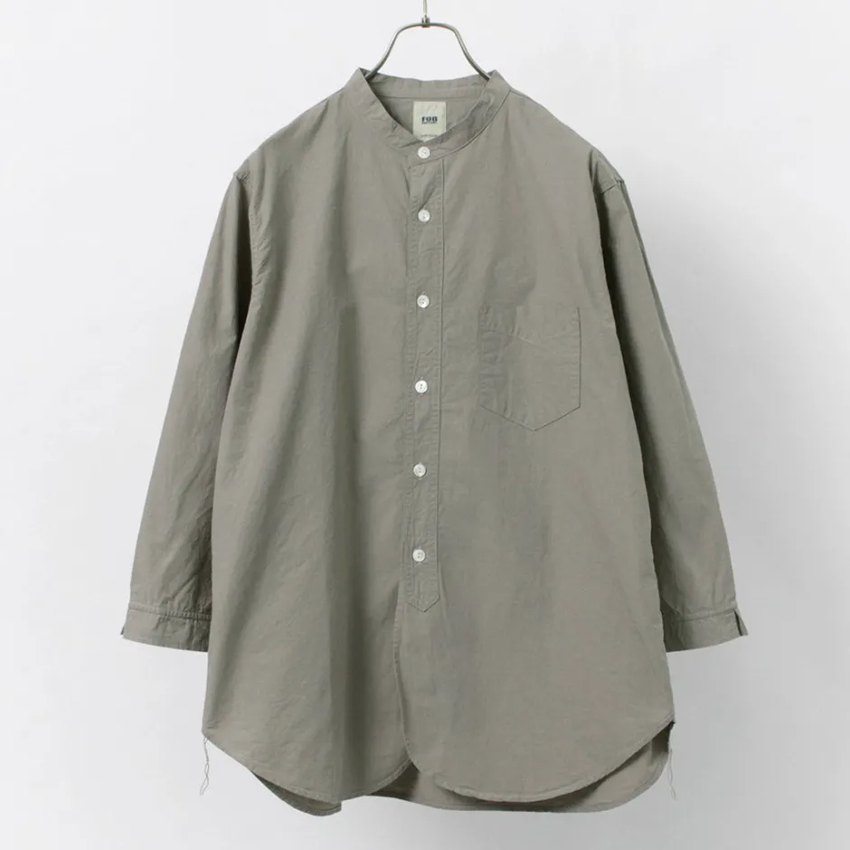Shirts^FOB FACTORY / FRC006 military dump band collar shirt