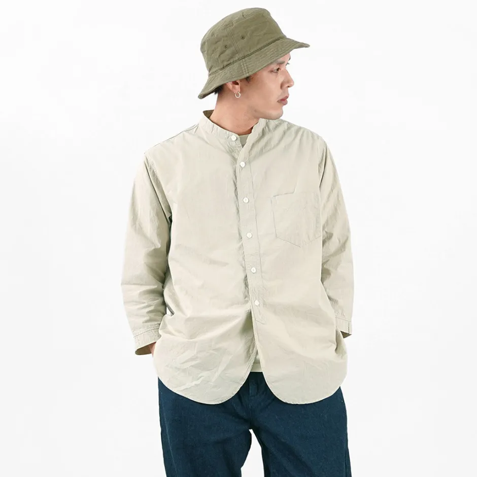 Shirts^FOB FACTORY / FRC006 military dump band collar shirt