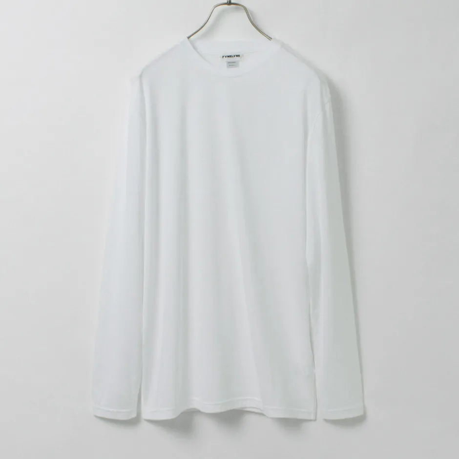 T-Shirts^FYNELYNE ENGINEERED BY LIFILL / Cottony Long Sleeve Crew Neck T-Shirt