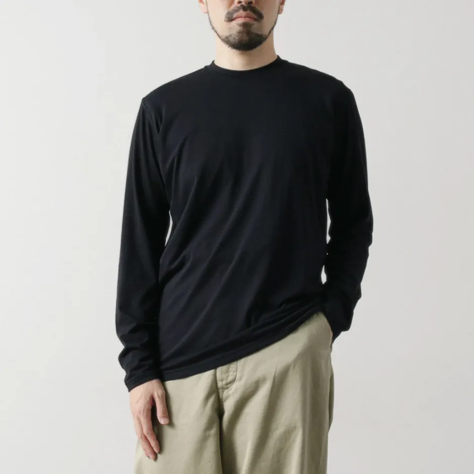 T-Shirts^FYNELYNE ENGINEERED BY LIFILL / Cottony Long Sleeve Crew Neck T-Shirt