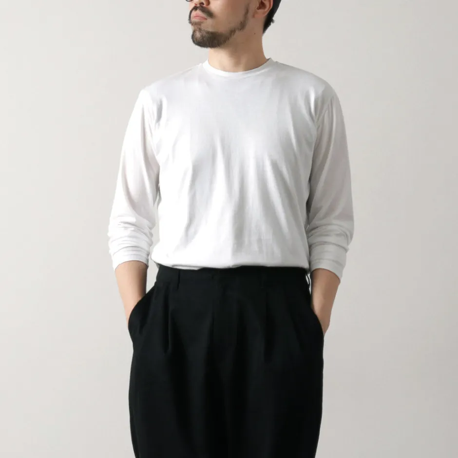 T-Shirts^FYNELYNE ENGINEERED BY LIFILL / Cottony Long Sleeve Crew Neck T-Shirt