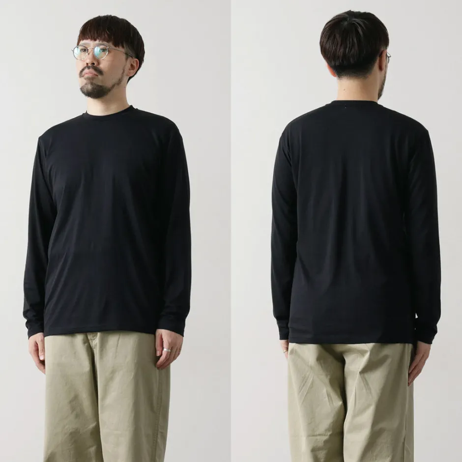 T-Shirts^FYNELYNE ENGINEERED BY LIFILL / Cottony Long Sleeve Crew Neck T-Shirt
